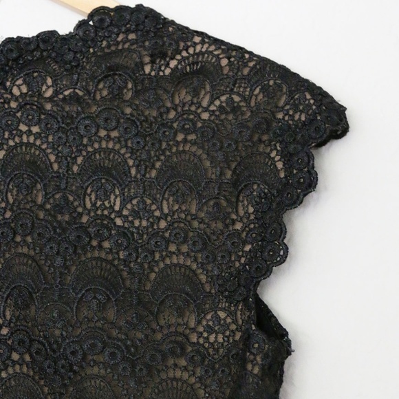 Tadashi Shoji Bridal Mikado Jumpsuit 6 Black Lace Overlay Chiffon Wide Leg $490 - Picture 16 of 16